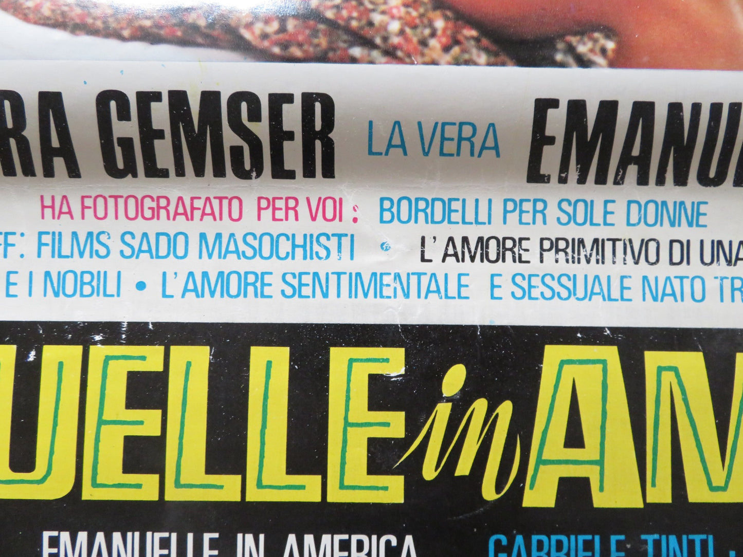 EMANUELLE IN AMERICA - C ITALIAN FOTOBUSTA POSTER JOE D'AMATO LAURA GEMSER 1977