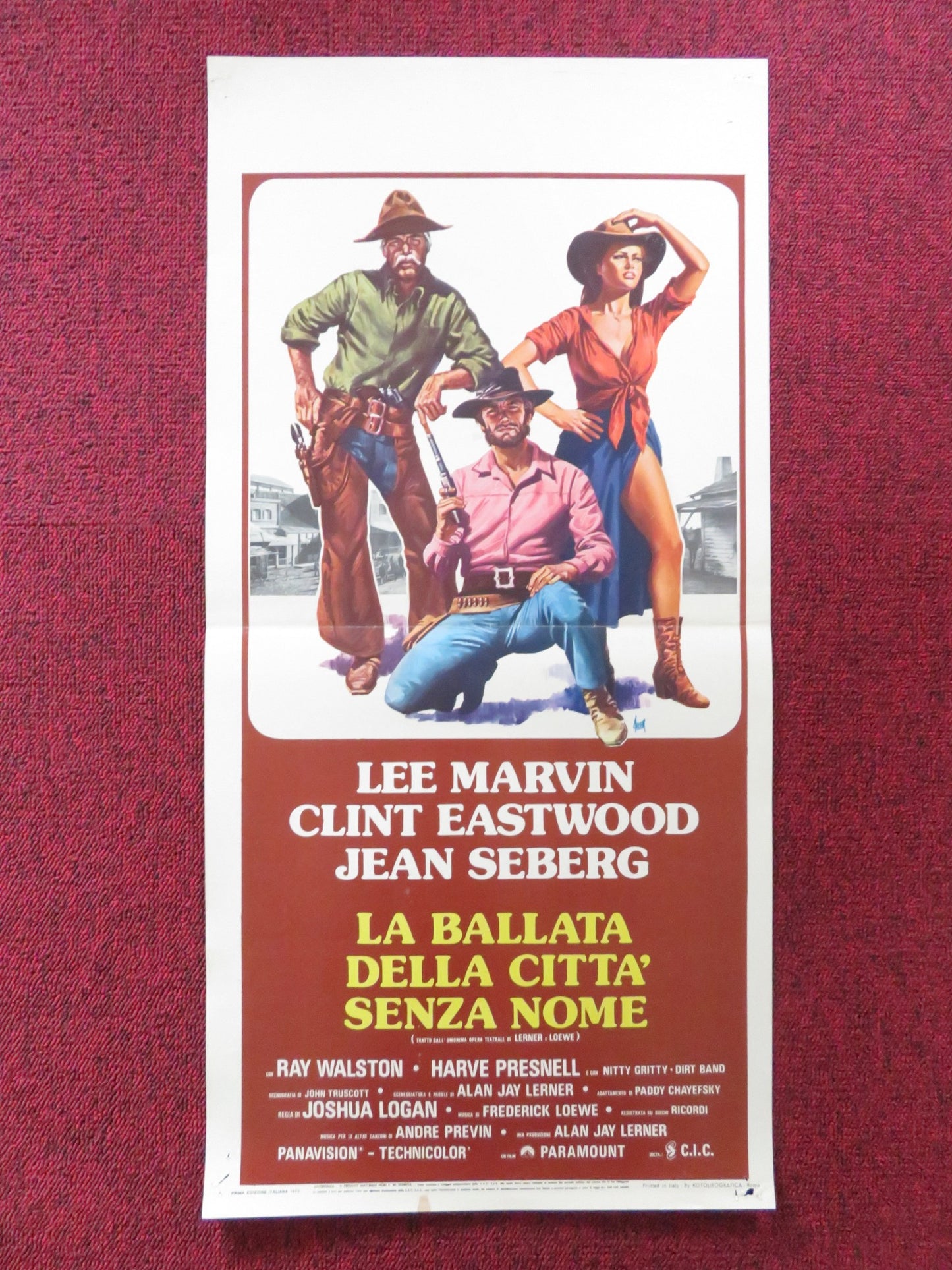 PAINT YOUR WAGON ITALIAN LOCANDINA POSTER CLINT EASTWOOD LEE MARVIN 1970