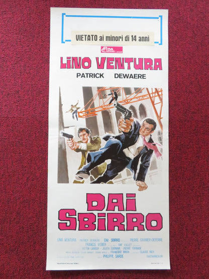 THE FRENCH DETECTIVE ITALIAN LOCANDINA POSTER LINO VENTURA PATRICK DEWAERE 1976