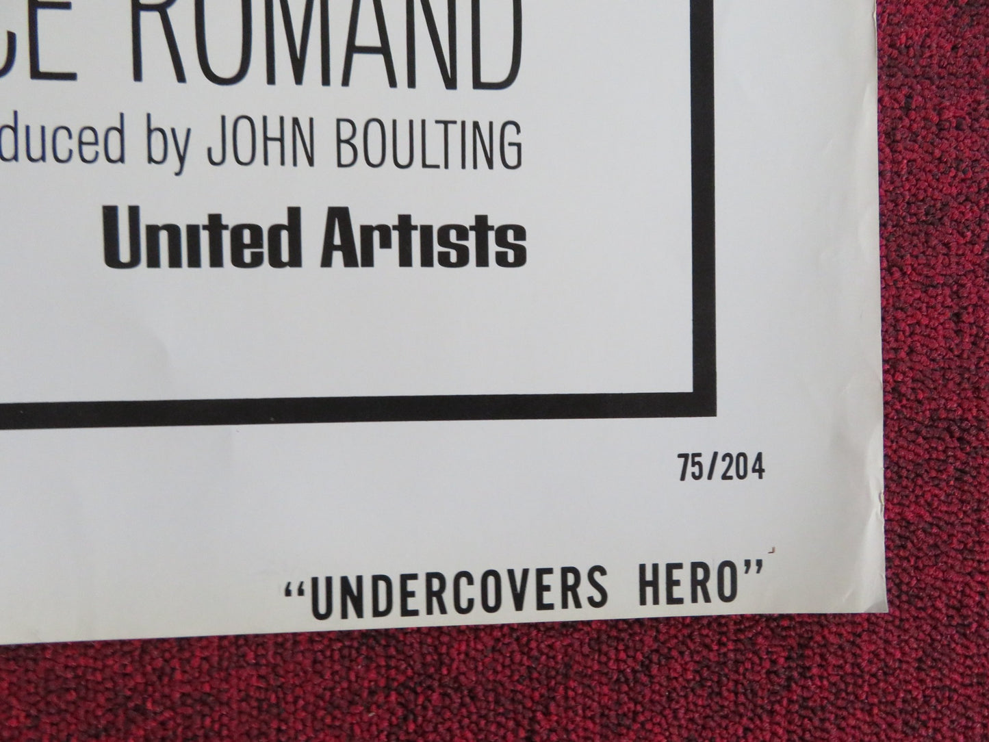 UNDERCOVERS HERO FOLDED US ONE SHEET POSTER PETER SELLERS LILA KEDROVA 1975