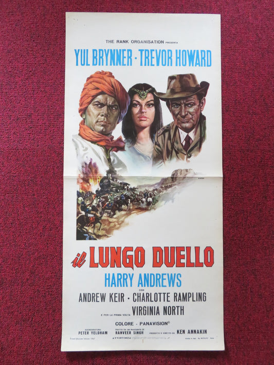 THE LONG DUEL ITALIAN LOCANDINA POSTER YUL BRYNNER TREVOR HOWARD 1967