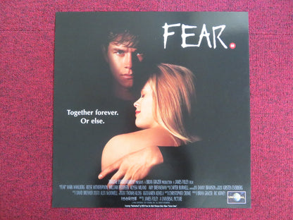 FEAR VHS VIDEO POSTER MARK WAHLBERG REESE WITHERSPOON 1996