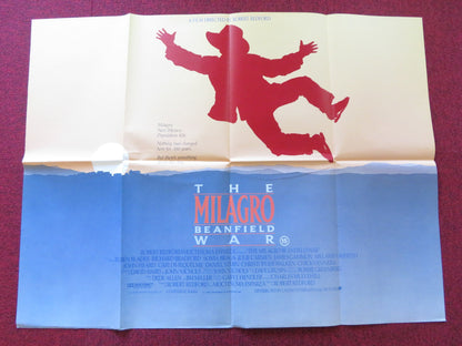 THE MILAGRO BEANFIELD WAR UK QUAD POSTER FOLDED RUBEN BLADES BRADFORD 1987