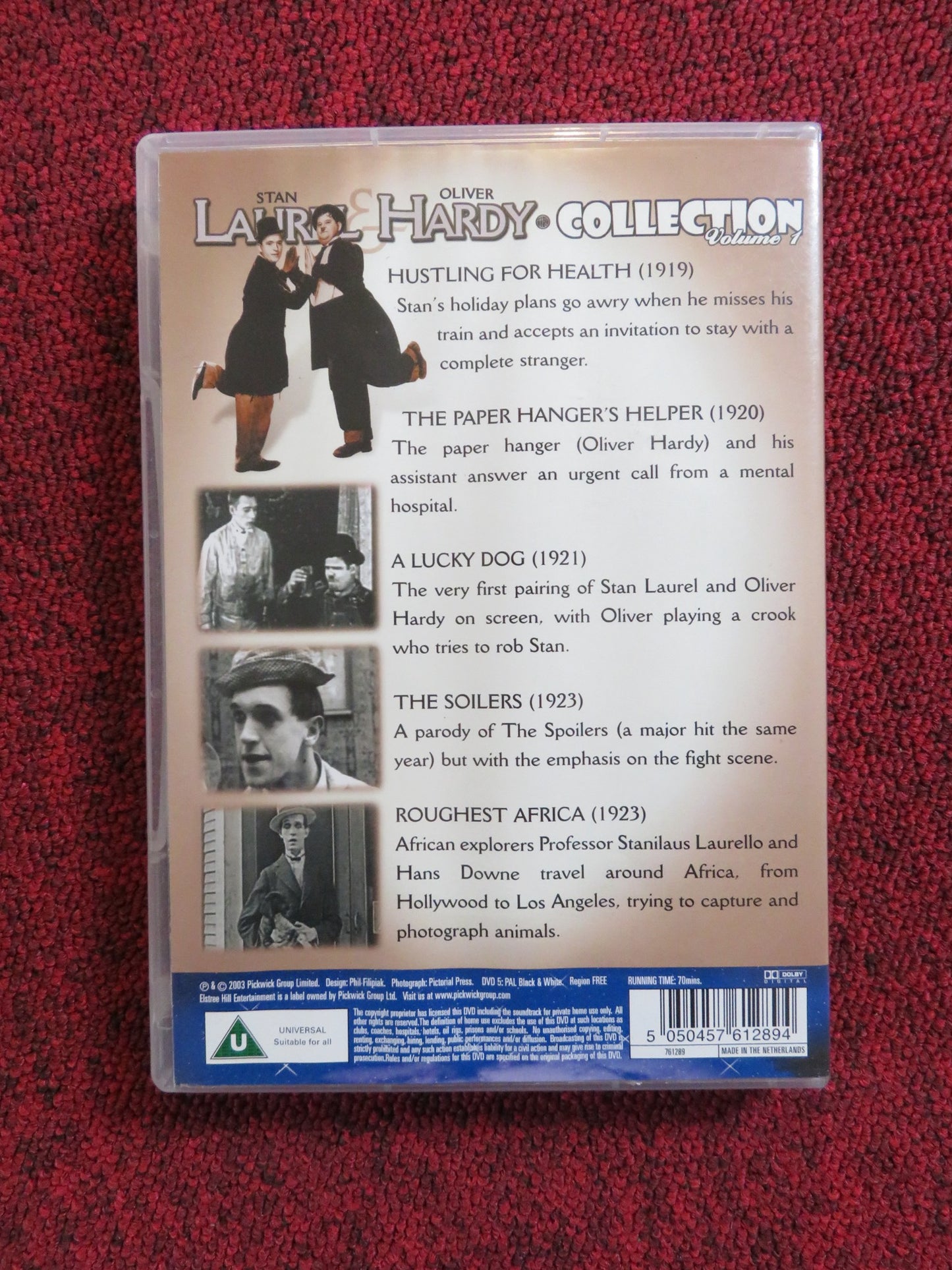 LAUREL AND HARDY COLLECTION VOLUME 1 (DVD) STAN LAUREL 2003 REGION 2