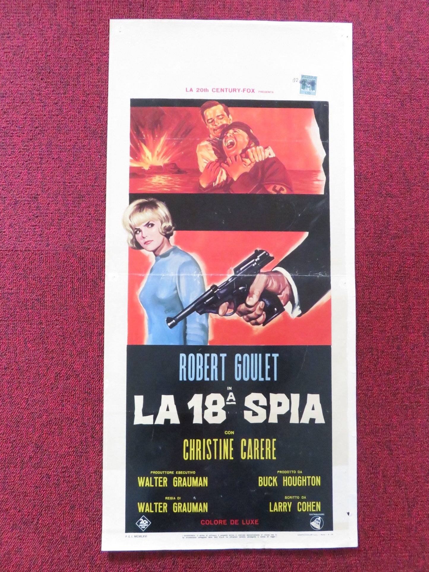 I DEAL IN DANGER ITALIAN LOCANDINA POSTER ROBERT GOULET CHRISTINE CARERE 1966