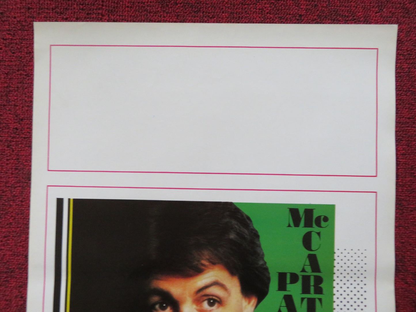 GIVE MY REGARDS TO BROAD STREET ITALIAN LOCANDINA POSTER PAUL MCCARTNEY 1987