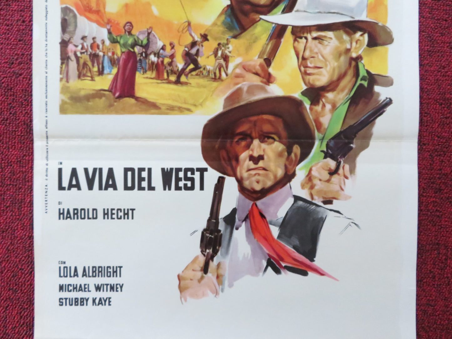 THE WAY WEST ITALIAN LOCANDINA POSTER KIRK DOUGLAS ROBERT MITCHUM 1967