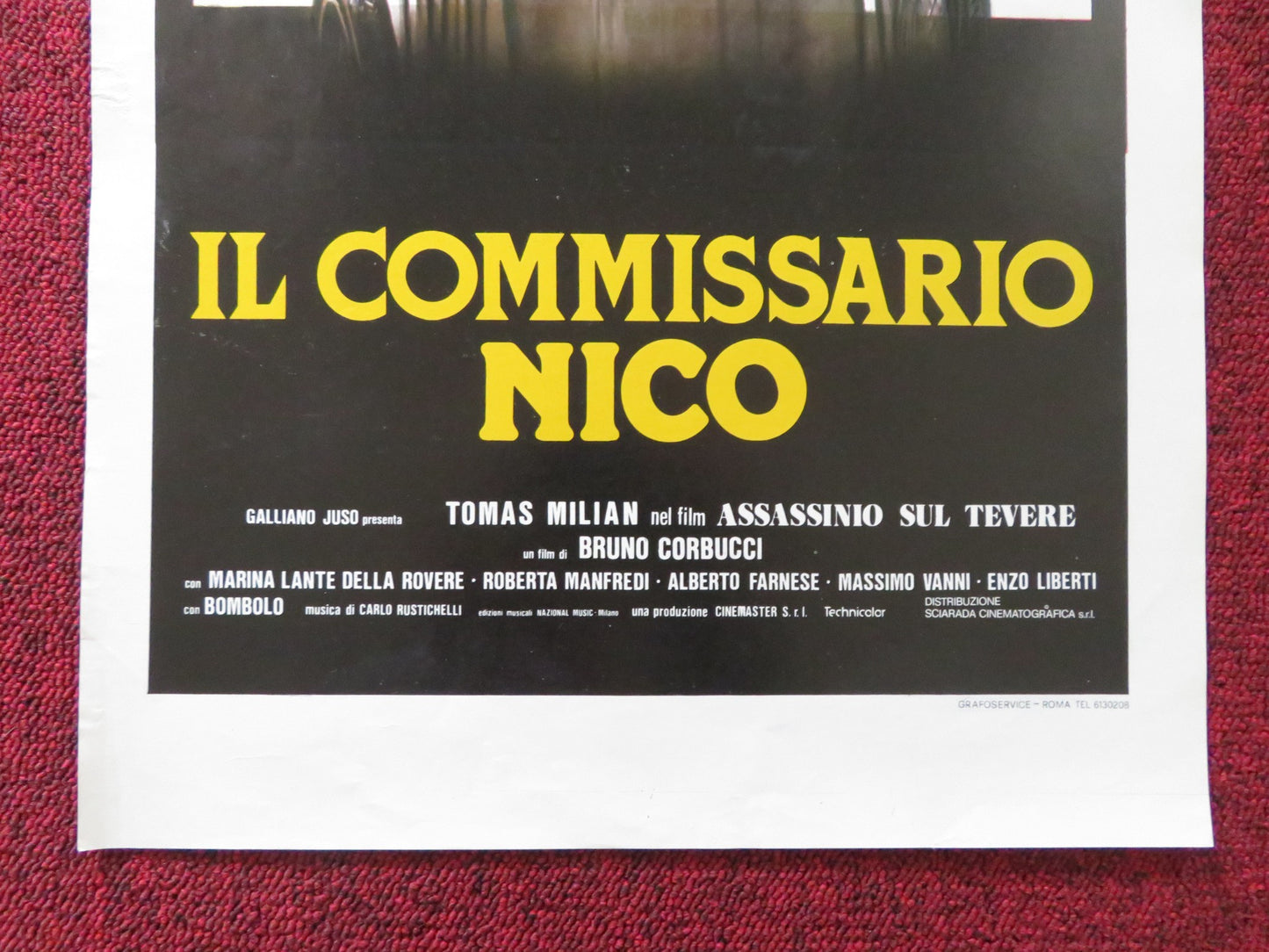 ASSASSINATION ON THE TIBER ITALIAN LOCANDINA POSTER BRUNO CORBUCCI  1979