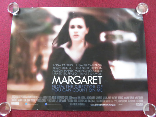 MARGARET UK QUAD ROLLED POSTER ANNA PAQUIN MARK RUFFALO 2011