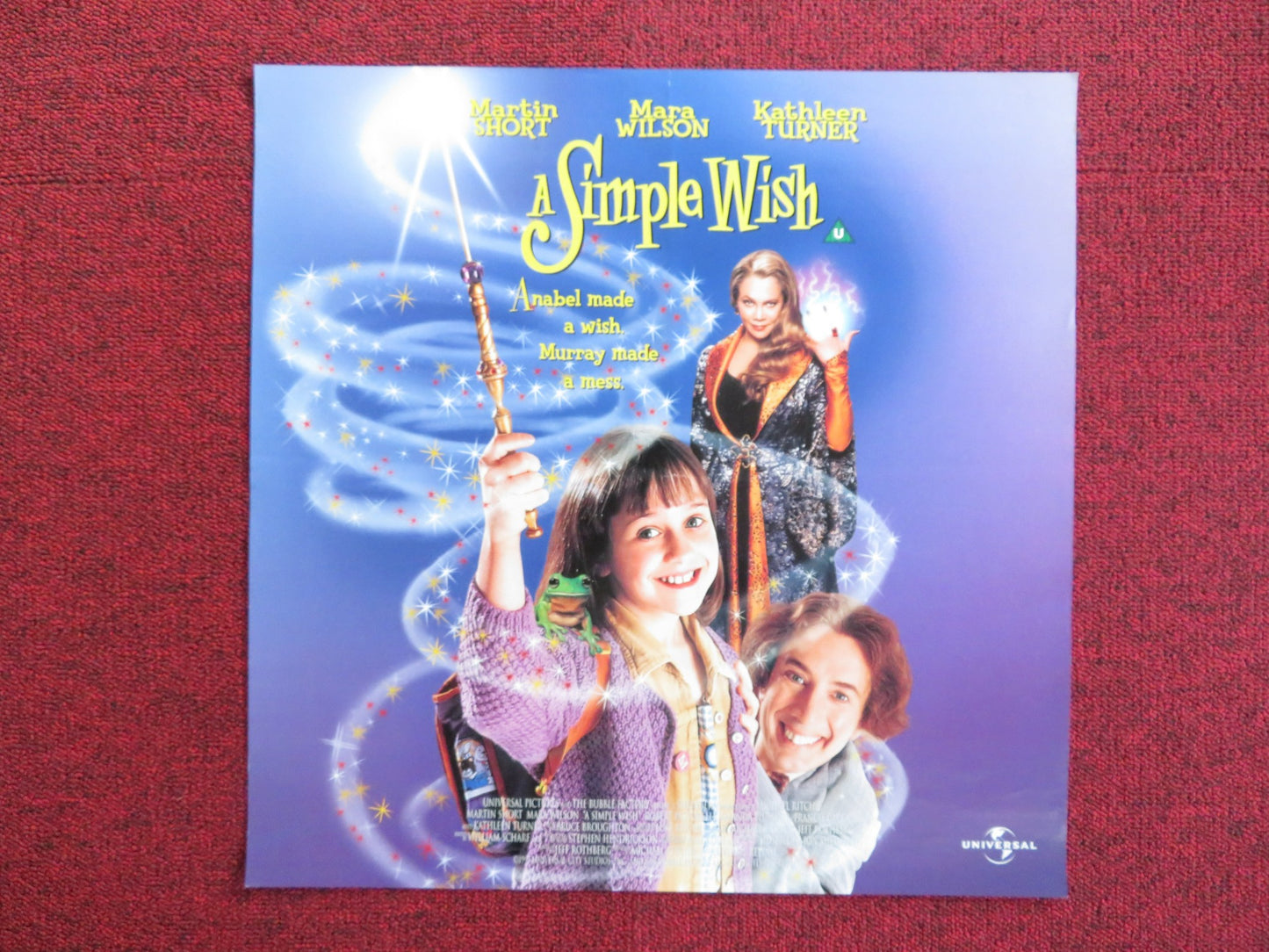 A SIMPLE WISH VHS VIDEO POSTER MARTIN SHORT MARA WILSON 1997