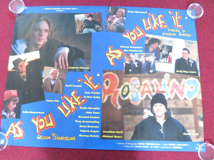 AS YOU LIKE IT UK QUAD ROLLED POSTER JAMES FOX CYRIL CUSACK 1992