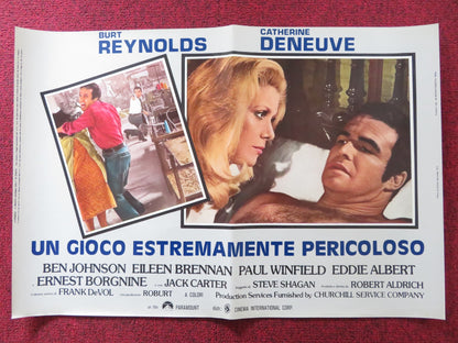 HUSTLE - F ITALIAN FOTOBUSTA POSTER BURT REYNOLDS CATHERINE DENEUVE 1975