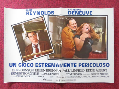 HUSTLE - G ITALIAN FOTOBUSTA POSTER BURT REYNOLDS CATHERINE DENEUVE 1975