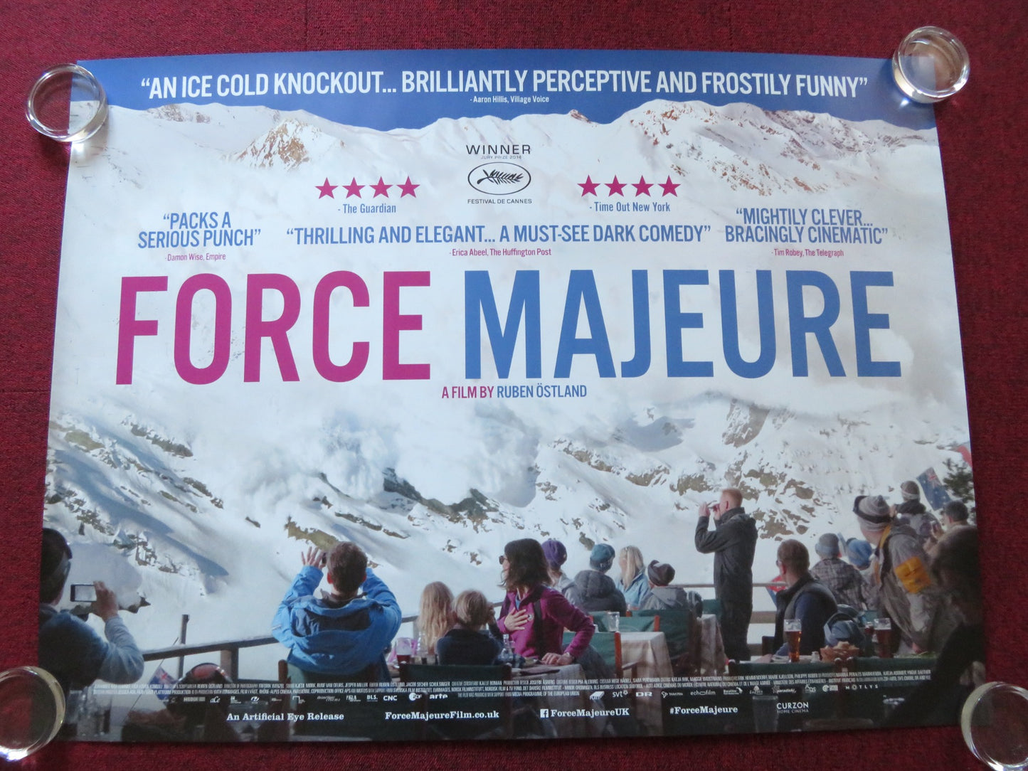 FORCE MAJEURE UK QUAD ROLLED POSTER JOHANNES KUHNKE LISA LOVEN KONGSLI 2014