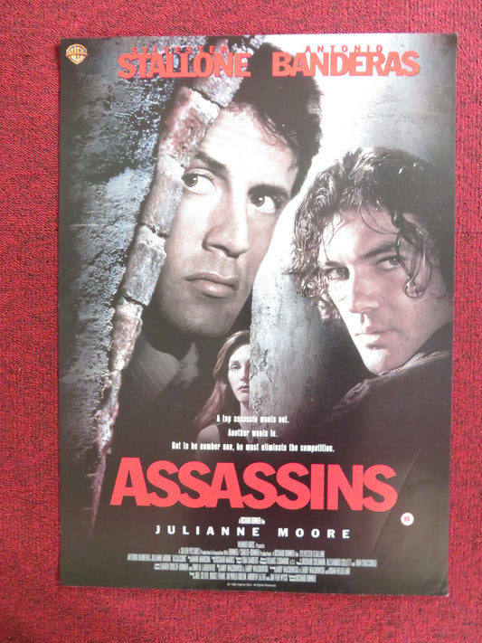 ASSASSINS VHS VIDEO POSTER SYLVESTER STALLONE ANTONIO BANDERAS 1995