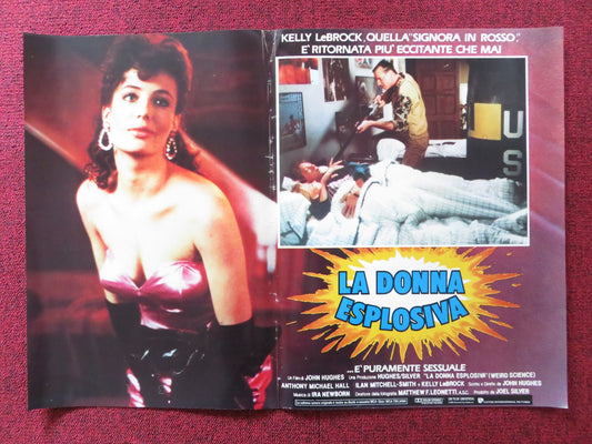 WEIRD SCIENCE - B ITALIAN FOTOBUSTA POSTER KELLY LEBROCK A. MICHAEL HALL 1985