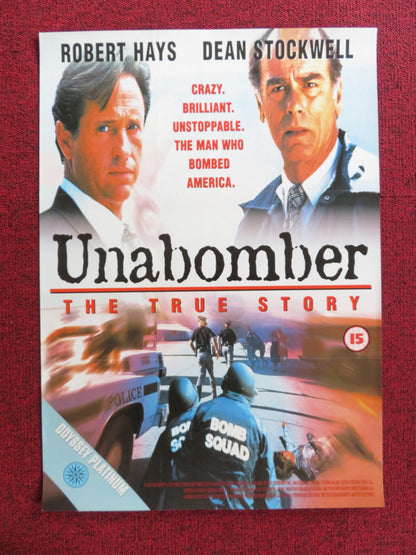 UNABOMBER: THE TRUE STORY VHS VIDEO POSTER ROBERT HAYS DEAN STOCKWELL 1996