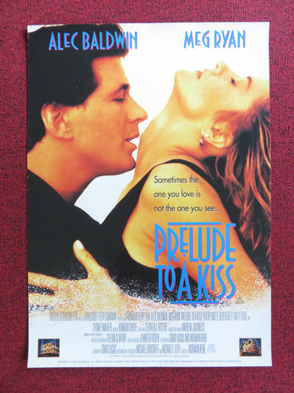 PREUDE TO A KISS VHS VIDEO POSTER ALEC BALDWIN MEG RYAN 1992