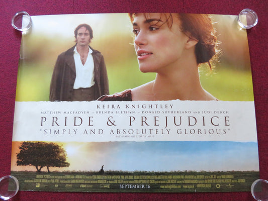 PRIDE & PREJUDICE UK QUAD ROLLED POSTER KEIRA KNIGHTLEY DONALD SUTHERLAND 2005