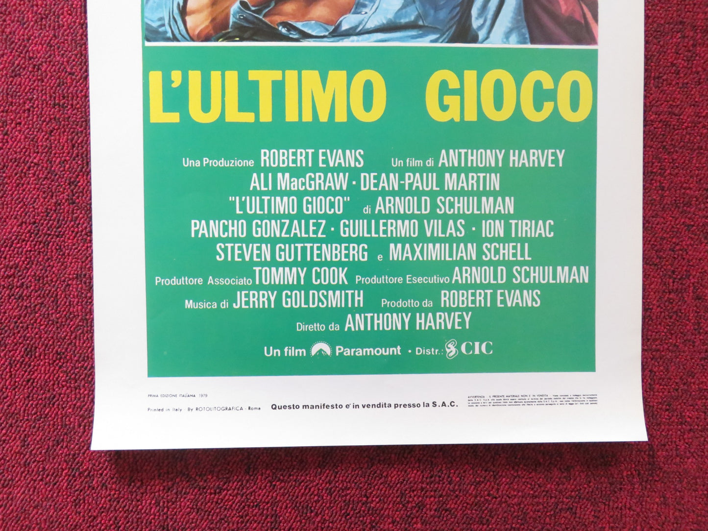 PLAYERS ITALIAN LOCANDINA POSTER ALI MCGRAW DEAN-PAUL MARTIN 1979