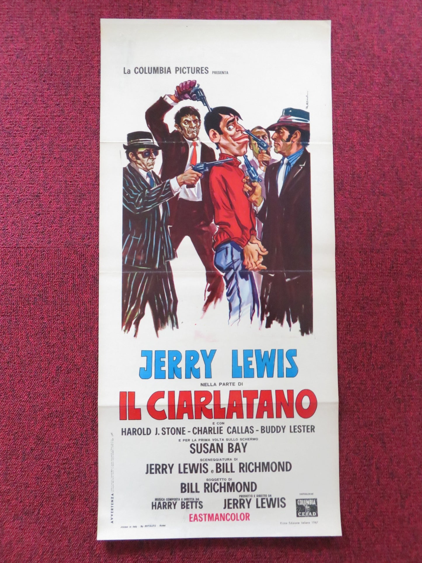 THE BIG MOUTH ITALIAN LOCANDINA POSTER JERRY LEWIS HAROLD J. STONE 1967