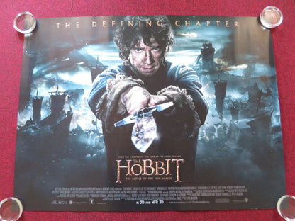 THE HOBBIT: THE BATTLE OF THE FIVE ARMIES UK QUAD ROLLED POSTER M. FREEMAN 2014