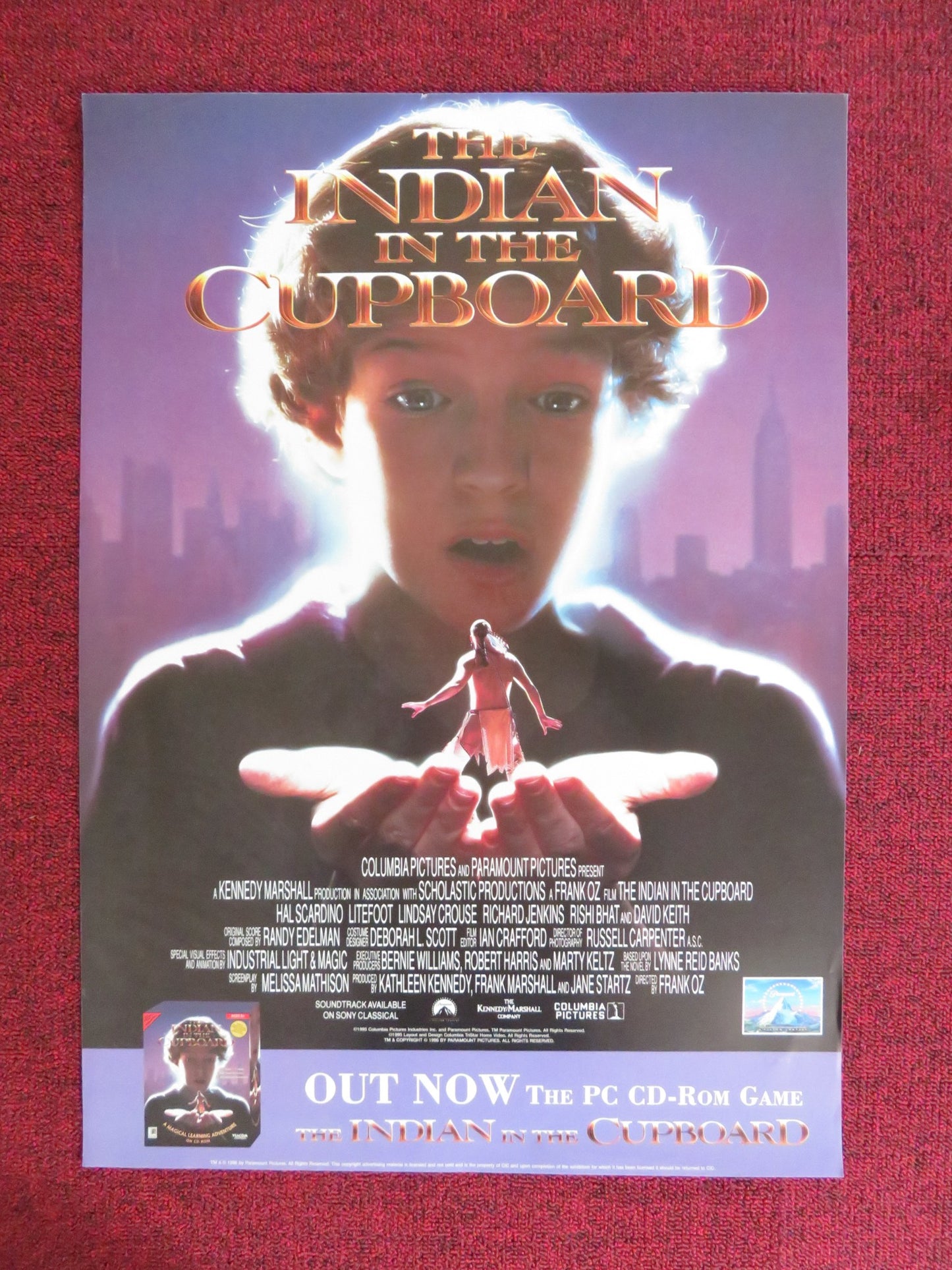 THE INDIAN IN THE CUPBOARD VHS VIDEO POSTER HAL SCARDINO LITEFOOT 1995