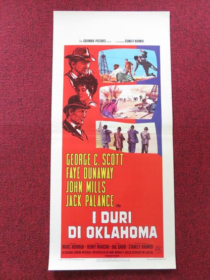 OKLAHOMA CRUDE ITALIAN LOCANDINA POSTER GEORGE C. SCOTT FAYE DUNAWAY 1973