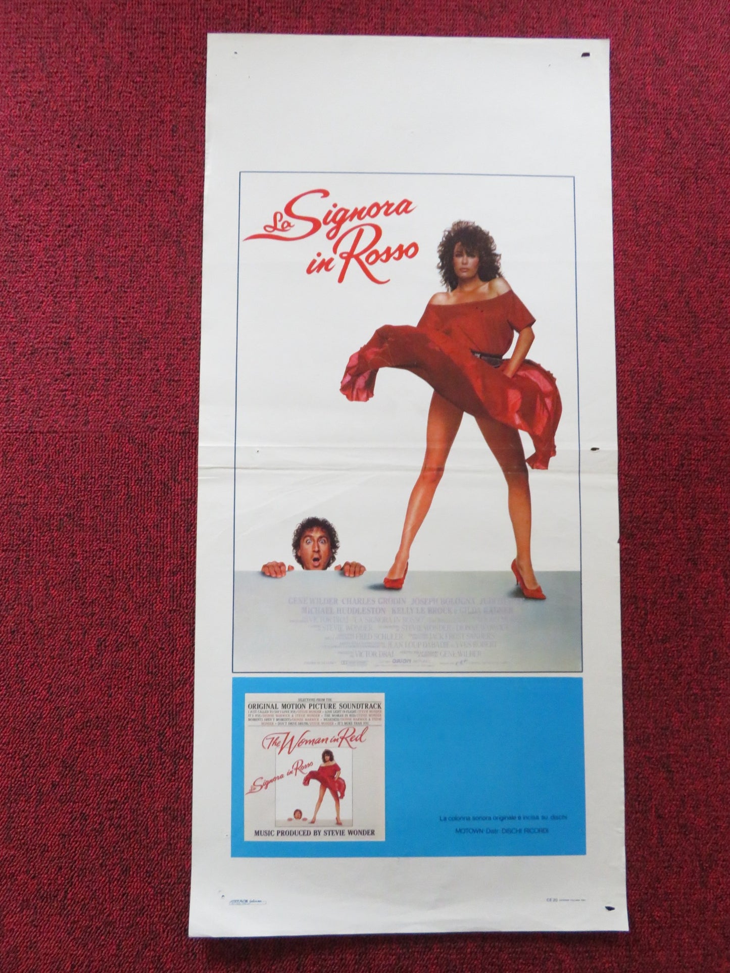 THE WOMAN IN RED ITALIAN LOCANDINA POSTER GENE WILDER KELLY LE BROCK 1984