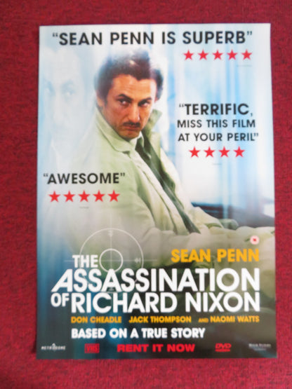 THE ASSASSINATION OF RICHARD NIXON VHS VIDEO POSTER SEAN PENN NAOMI WATTS 2004