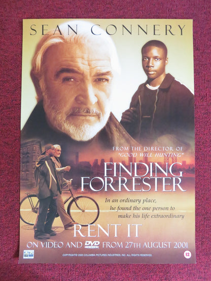 FINDING FORRESTER VHS VIDEO POSTER SEAN CONNERY ROB BROWN 2000