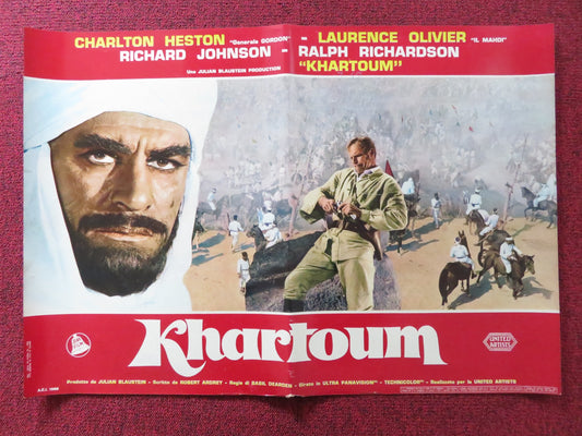 BATTLE FOR KHARTOUM - A ITALIAN FOTOBUSTA POSTER CHARLTON HESTON OLIVIER 1966