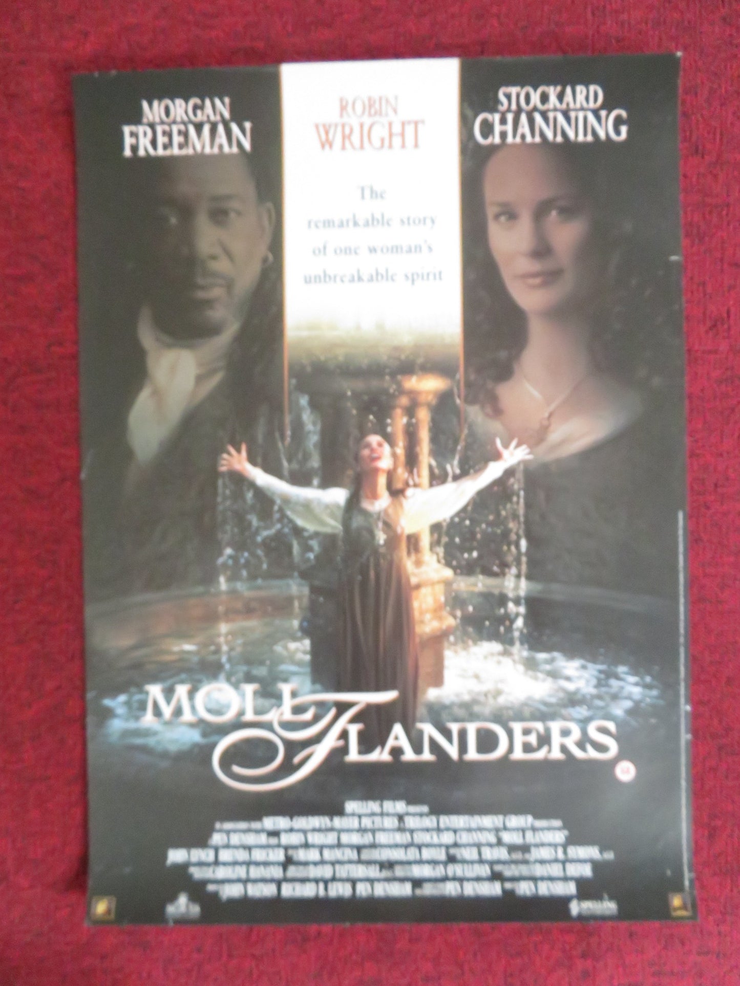 MOLL FLANDERS VHS VIDEO POSTER MORGAN FREEMAN ROBIN WRIGHT 1996