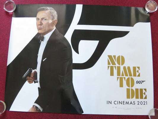 NO TIME TO DIE UK QUAD ROLLED POSTER DANIEL CRAIG RAMI MALEK 2021