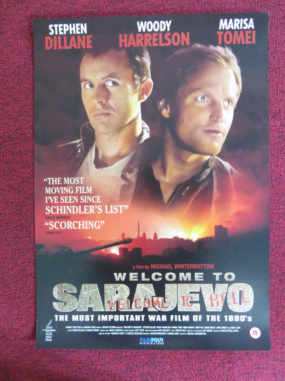 WELCOME TO SARAJEVO VHS VIDEO POSTER WOODY HARRELSON STEPHEN DILLANE 1997