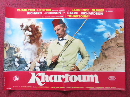 BATTLE FOR KHARTOUM - G ITALIAN FOTOBUSTA POSTER CHARLTON HESTON OLIVIER 1966