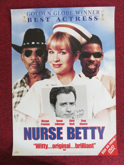 NURSE BETTY VHS VIDEO POSTER MORGAN FREEMAN RENEE ZELLWEGER 1999