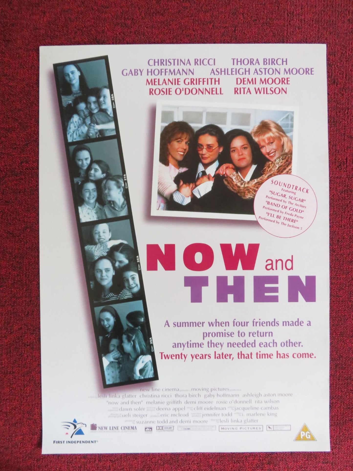 NOW AND THEN VHS VIDEO POSTER DEMI MOORE THORA BIRCH CHRISTINA RICCI 1995