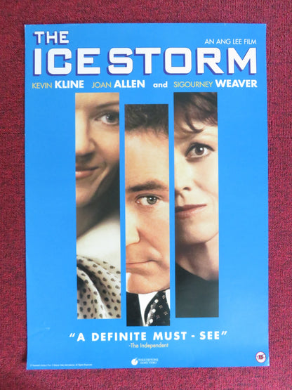 THE ICE STORM VHS VIDEO POSTER KEVIN KLINE SIGOURNEY WEAVER 1997