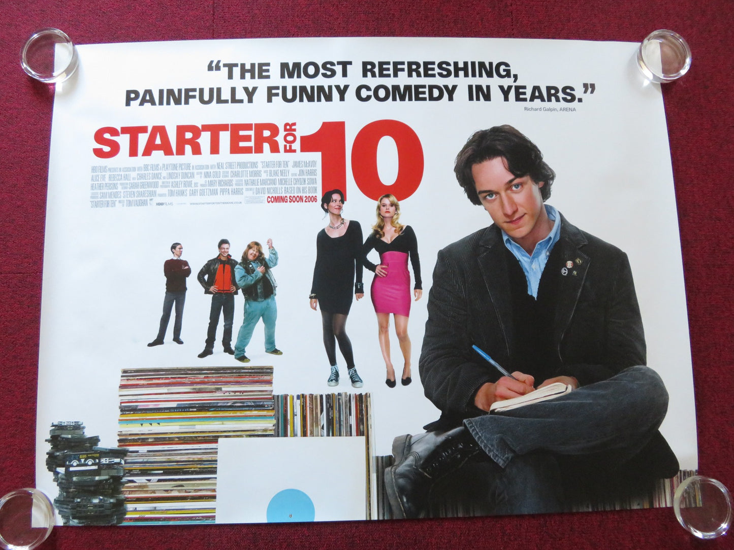 STARTER FOR 10 UK QUAD ROLLED POSTER JAMES MCAVOY JAMES CORDEN 2006