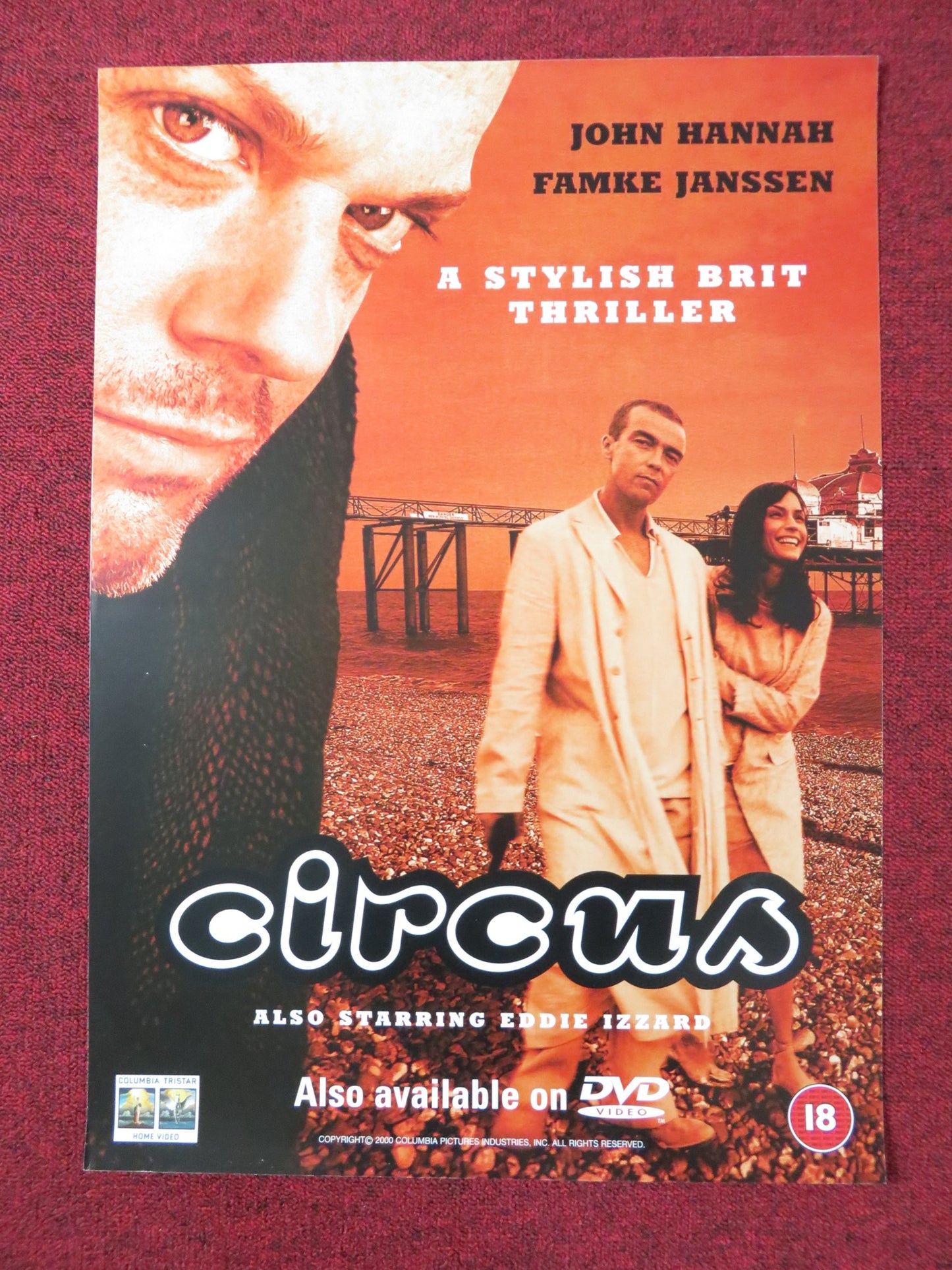 CIRCUS VHS VIDEO POSTER JOHN HANNAH FAMKE JANSSEN 2000