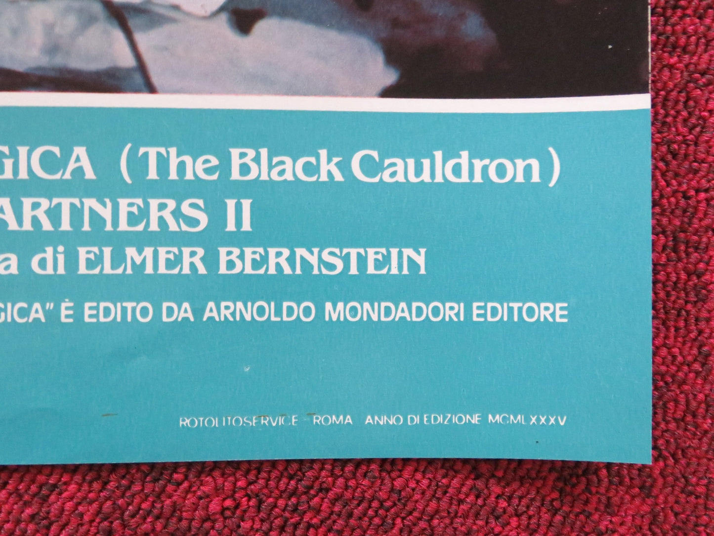 THE BLACK CAULDRON - A ITALIAN FOTOBUSTA POSTER DISNEY GRANT BARDSLEY 1985