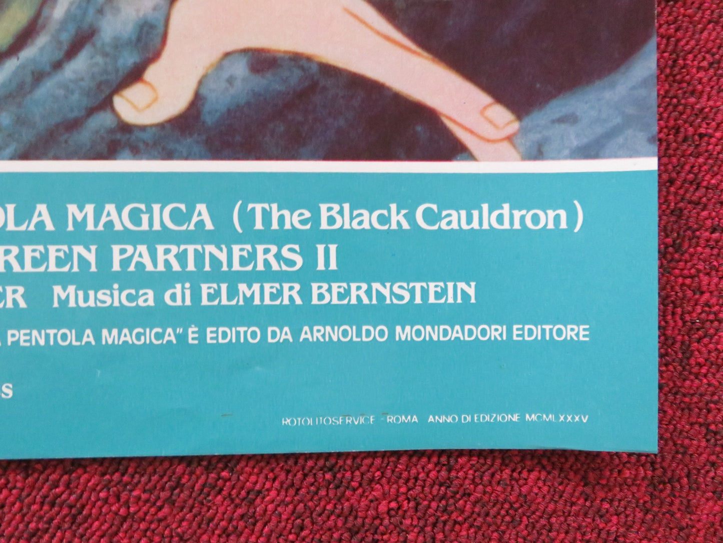 THE BLACK CAULDRON - B ITALIAN FOTOBUSTA POSTER DISNEY GRANT BARDSLEY 1985