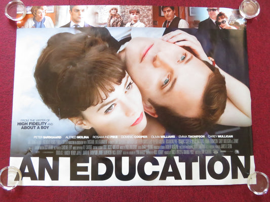 AN EDUCATION UK QUAD ROLLED POSTER CAREY MULLIGAN PETER SARSGAARD 2009