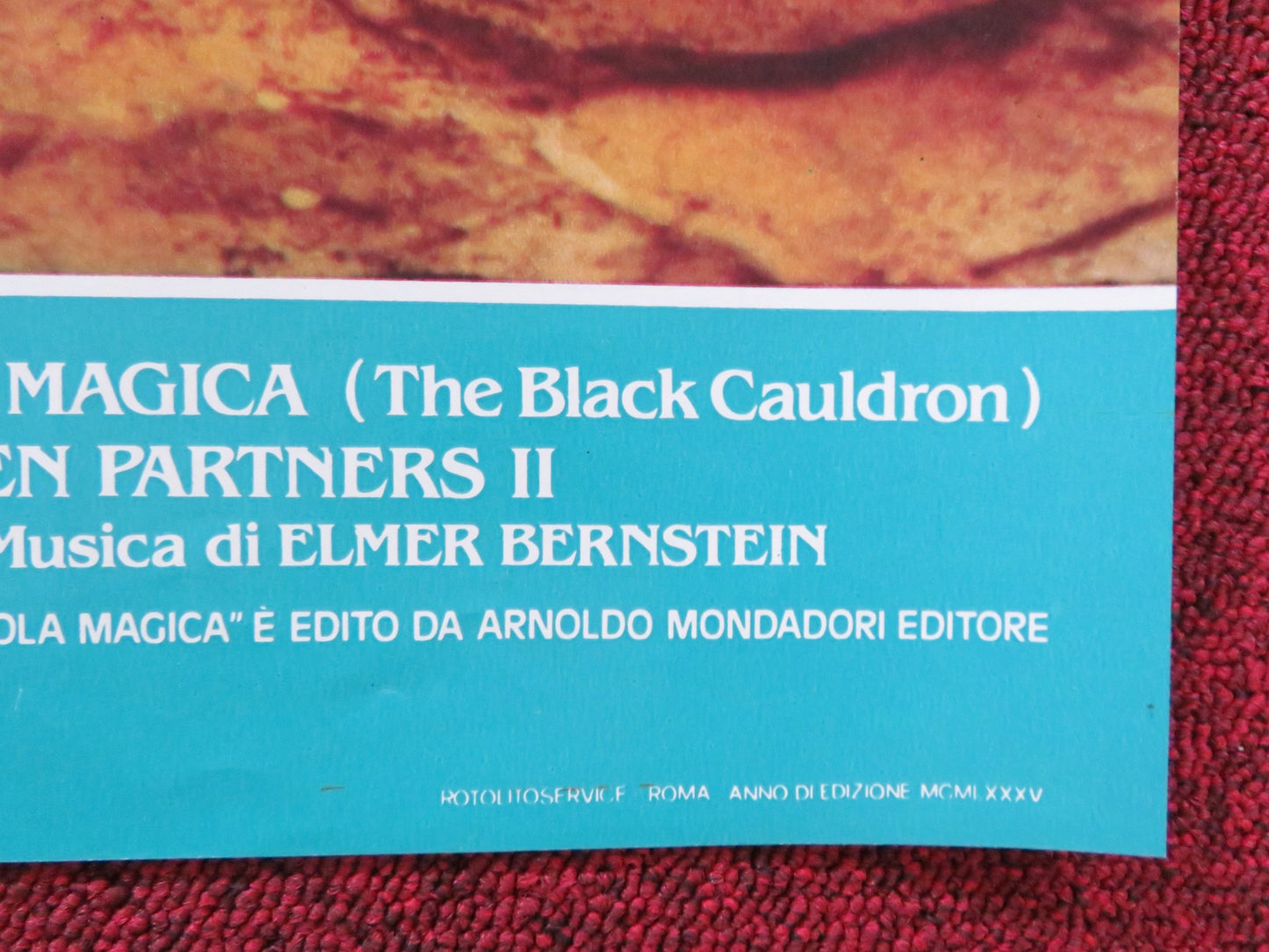THE BLACK CAULDRON - C ITALIAN FOTOBUSTA POSTER DISNEY GRANT BARDSLEY 1985