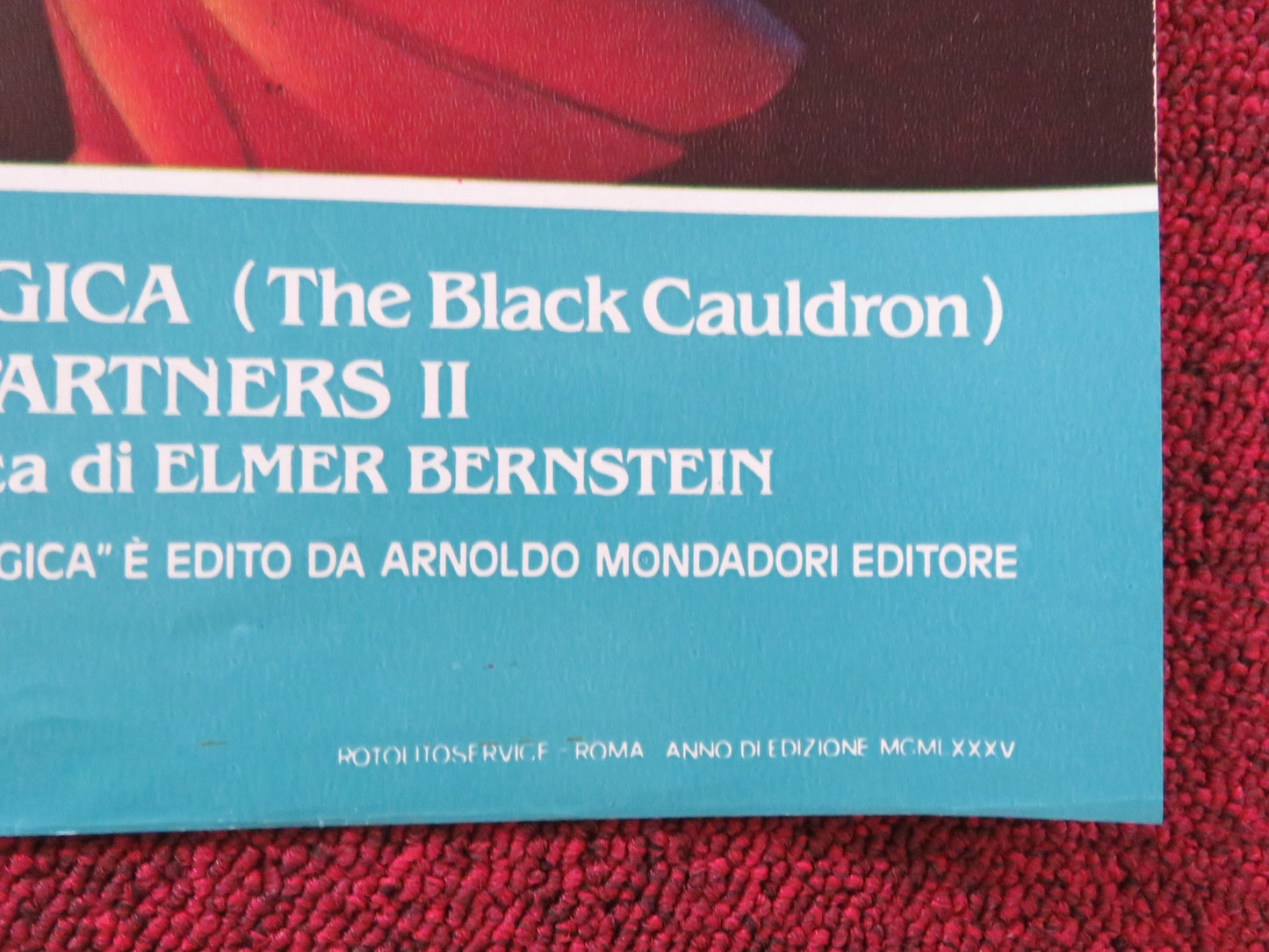 THE BLACK CAULDRON - E ITALIAN FOTOBUSTA POSTER DISNEY GRANT BARDSLEY 1985