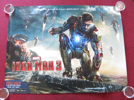 IRON MAN 3 UK QUAD ROLLED POSTER ROBERT DOWNEY JR. GWYNETH PALTROW 2013