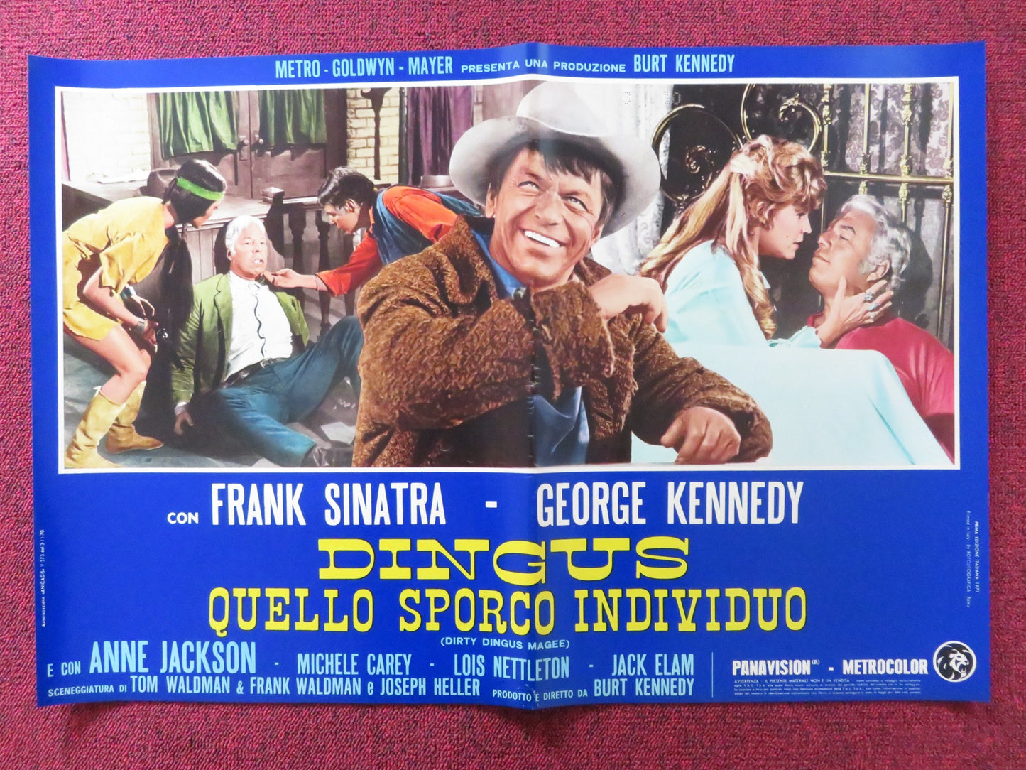 DIRTY DINGUS MAGEE - B ITALIAN FOTOBUSTA POSTER FRANK SINATRA G. KENNEDY 1970