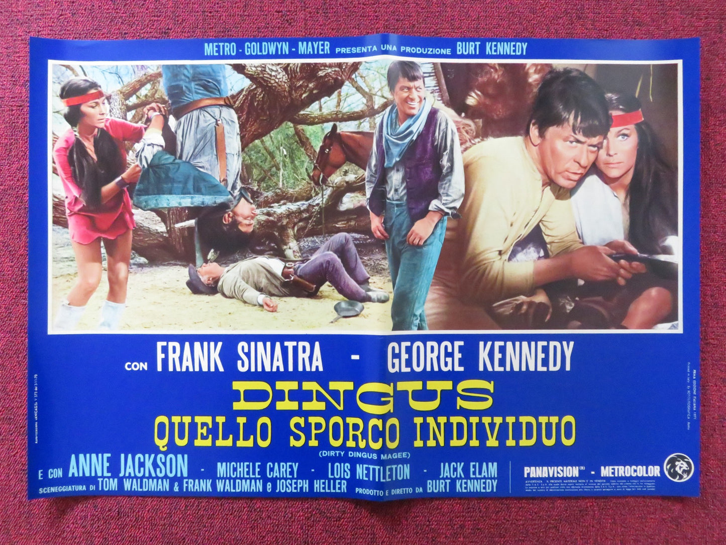 DIRTY DINGUS MAGEE - C ITALIAN FOTOBUSTA POSTER FRANK SINATRA G. KENNEDY 1970