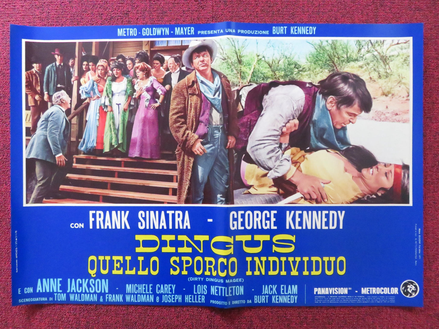 DIRTY DINGUS MAGEE - F ITALIAN FOTOBUSTA POSTER FRANK SINATRA G. KENNEDY 1970